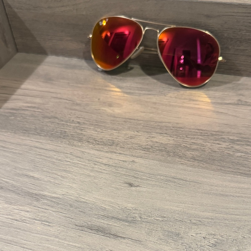 Ray-Ban Red Aviator Sunglasses
